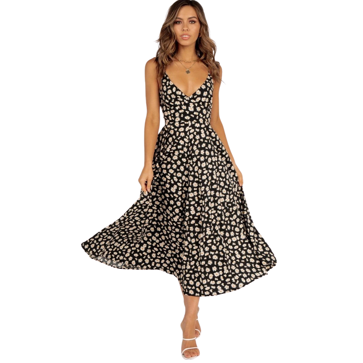 Vestido Midi Estampado Floral Venecia