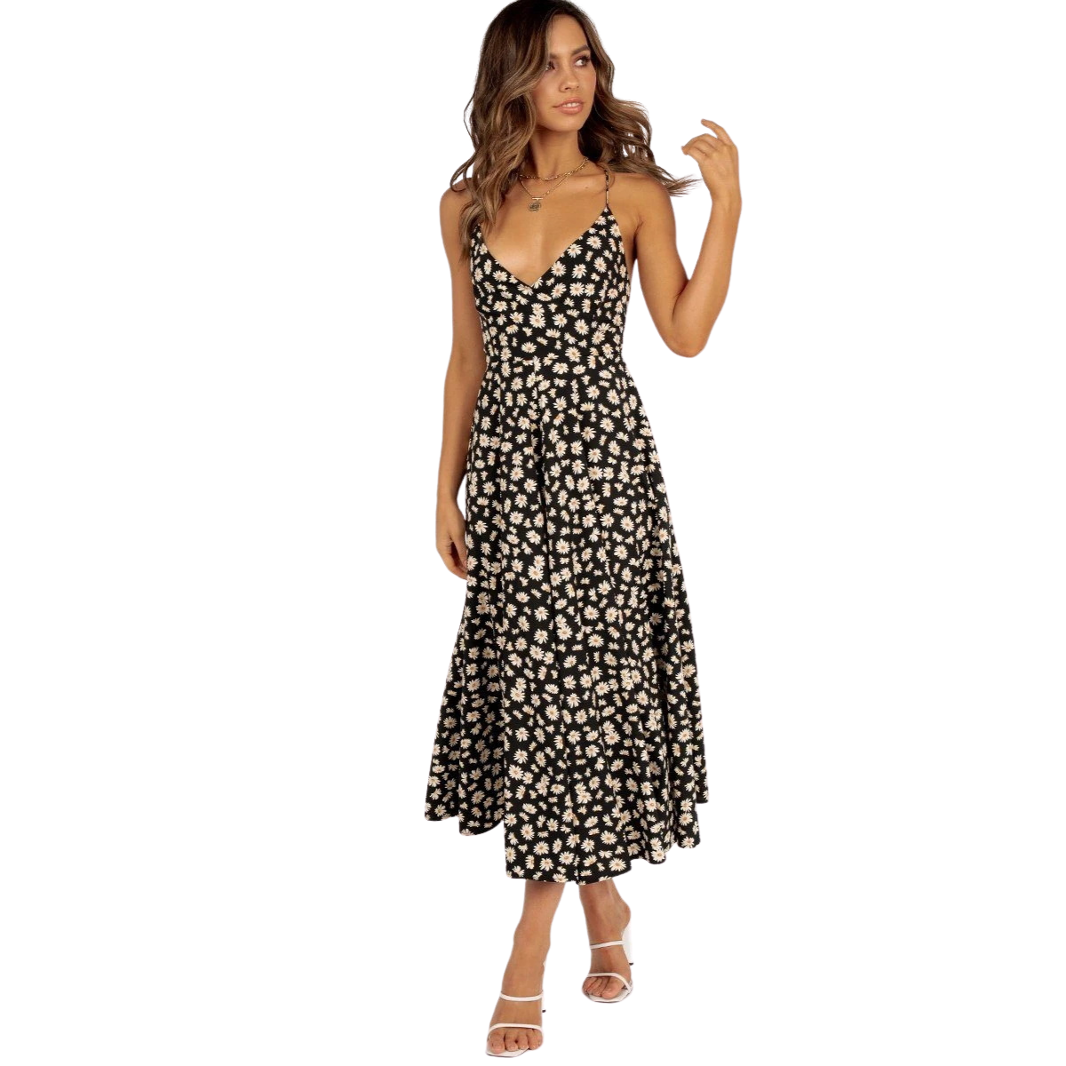 Vestido Midi Estampado Floral Venecia