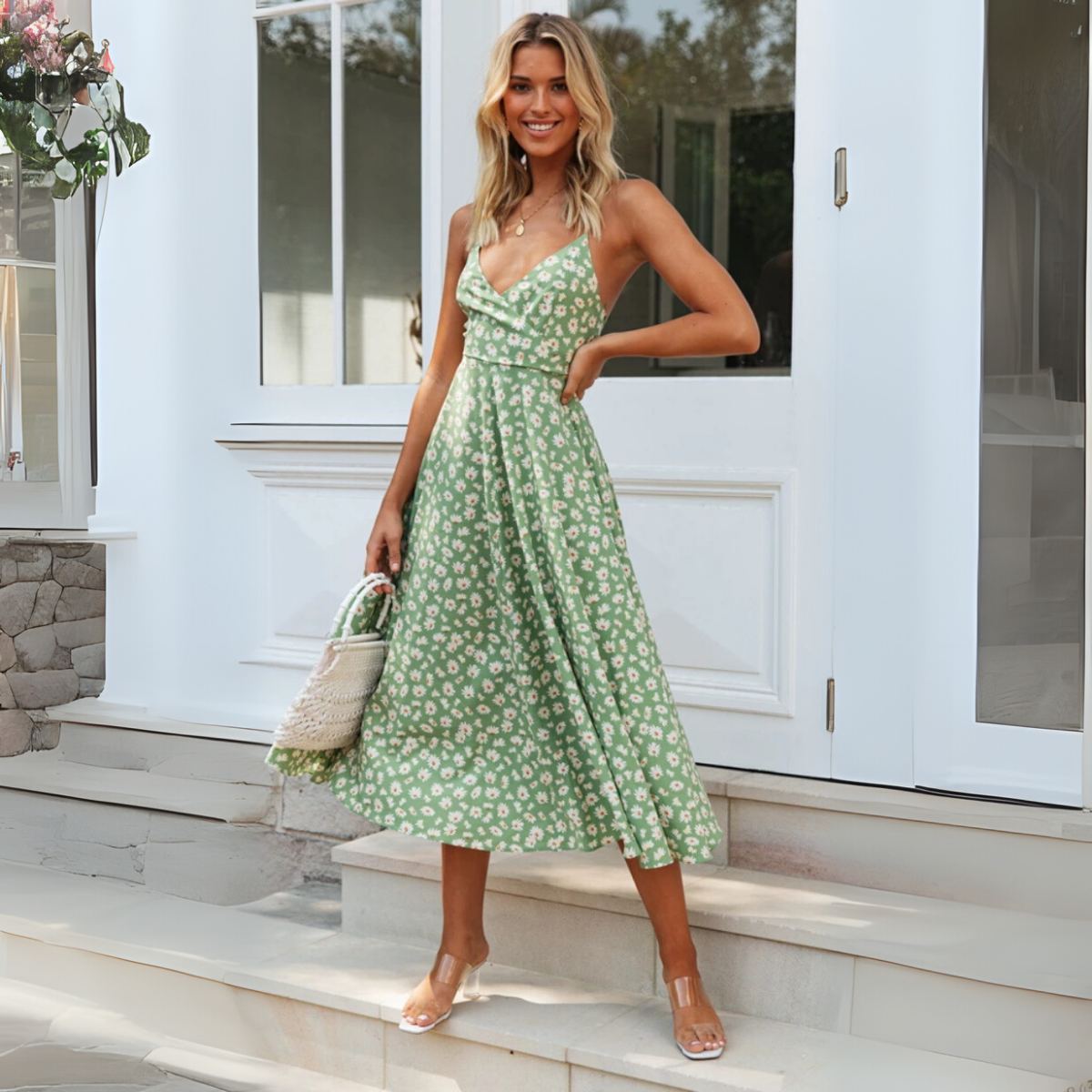 Vestido Midi Estampado Floral Venecia