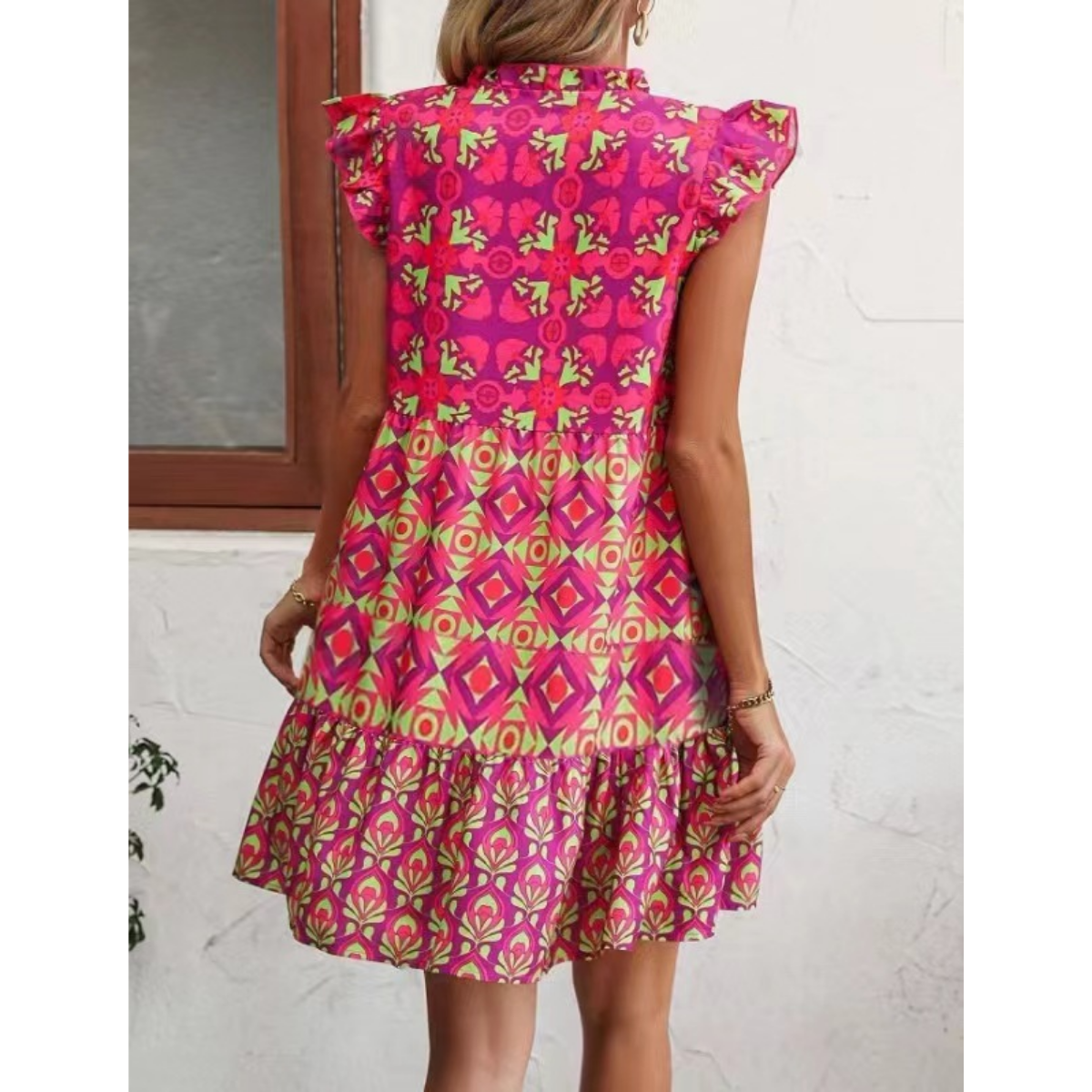 Vestido Corto Estampado Lisboa