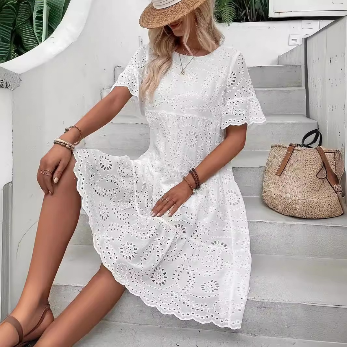 Vestido Midi Blanco Athenas