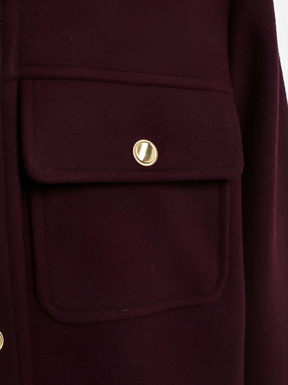 Amparo | Chaqueta Bomber Aveludada Botones Dorados Bolsos