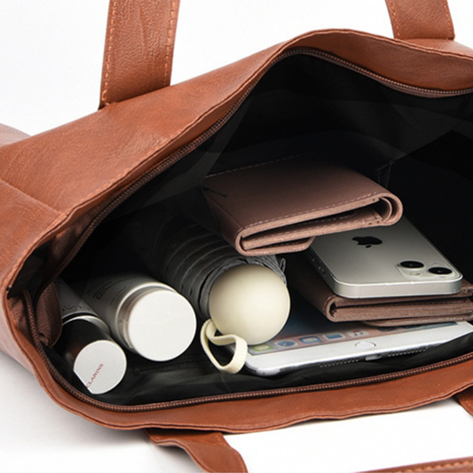 Manuella™ | Bolso Shopper de Piel