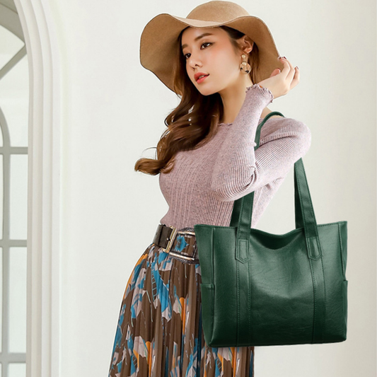 Simone™ | Bolso Shopper Clásico de Piel