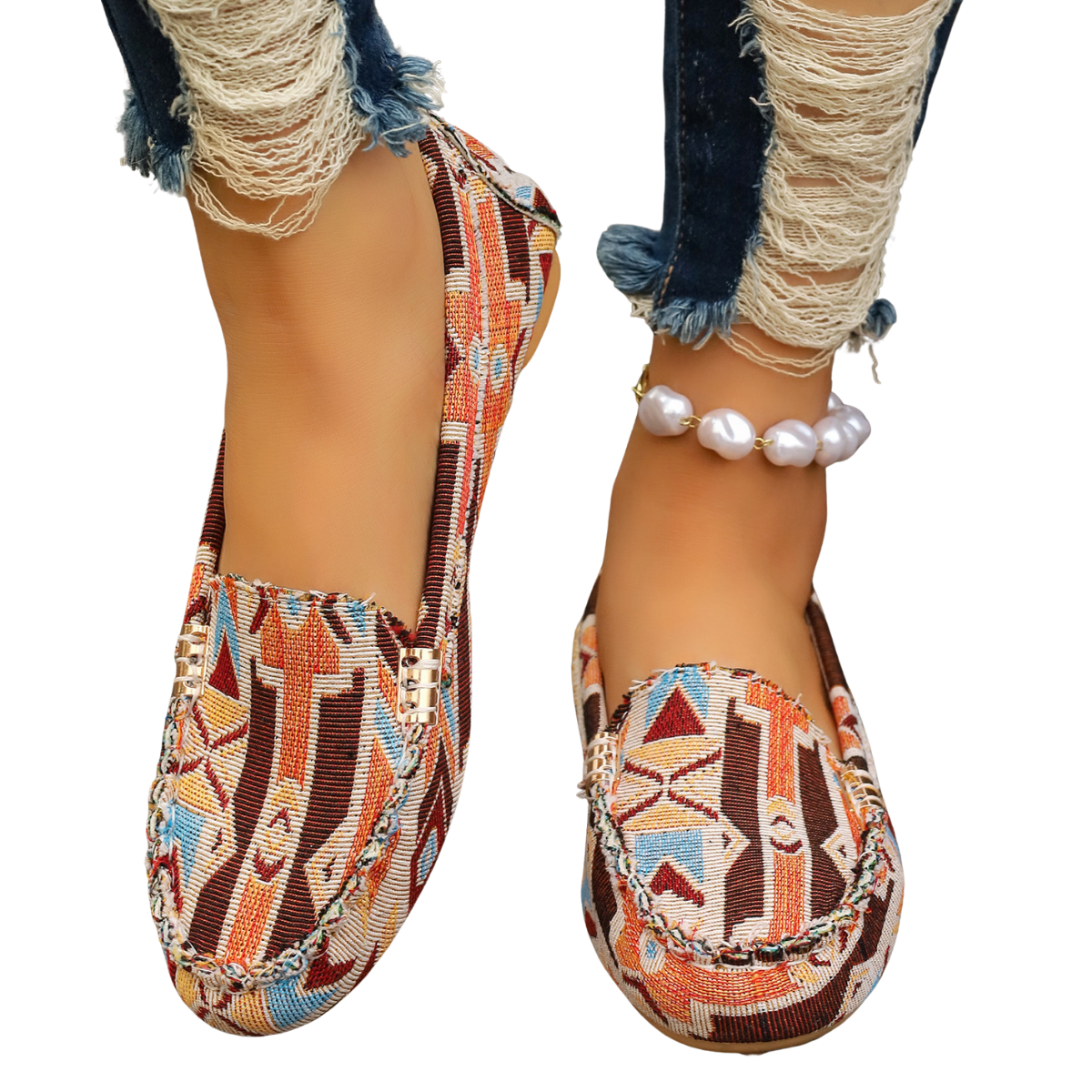 Mocasín Femenino Estampado Dublin