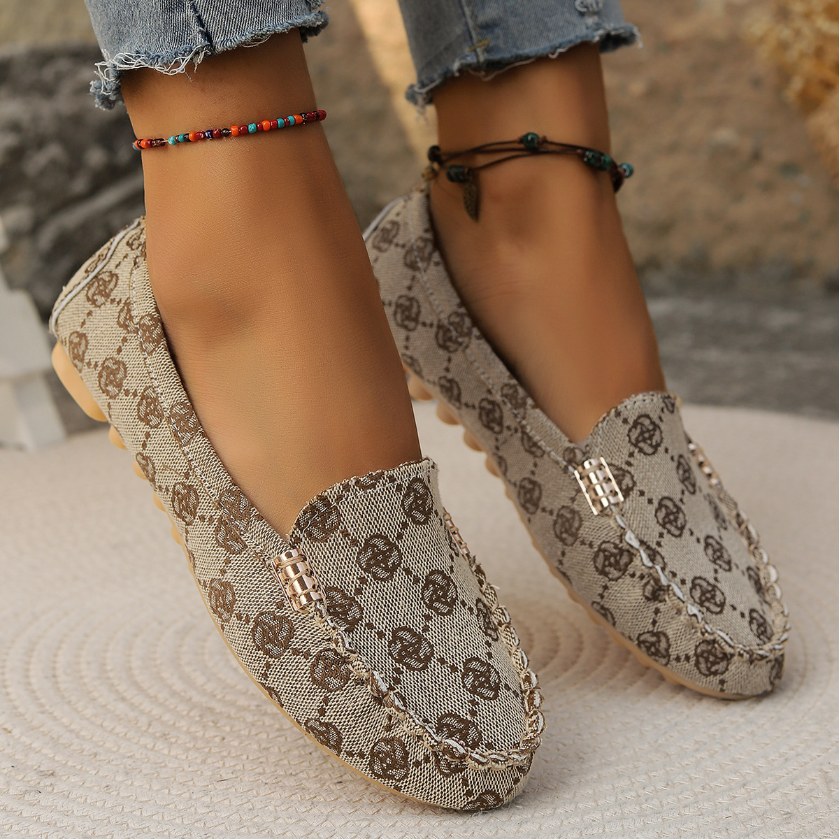 Mocasín Femenino Estampado Dublin