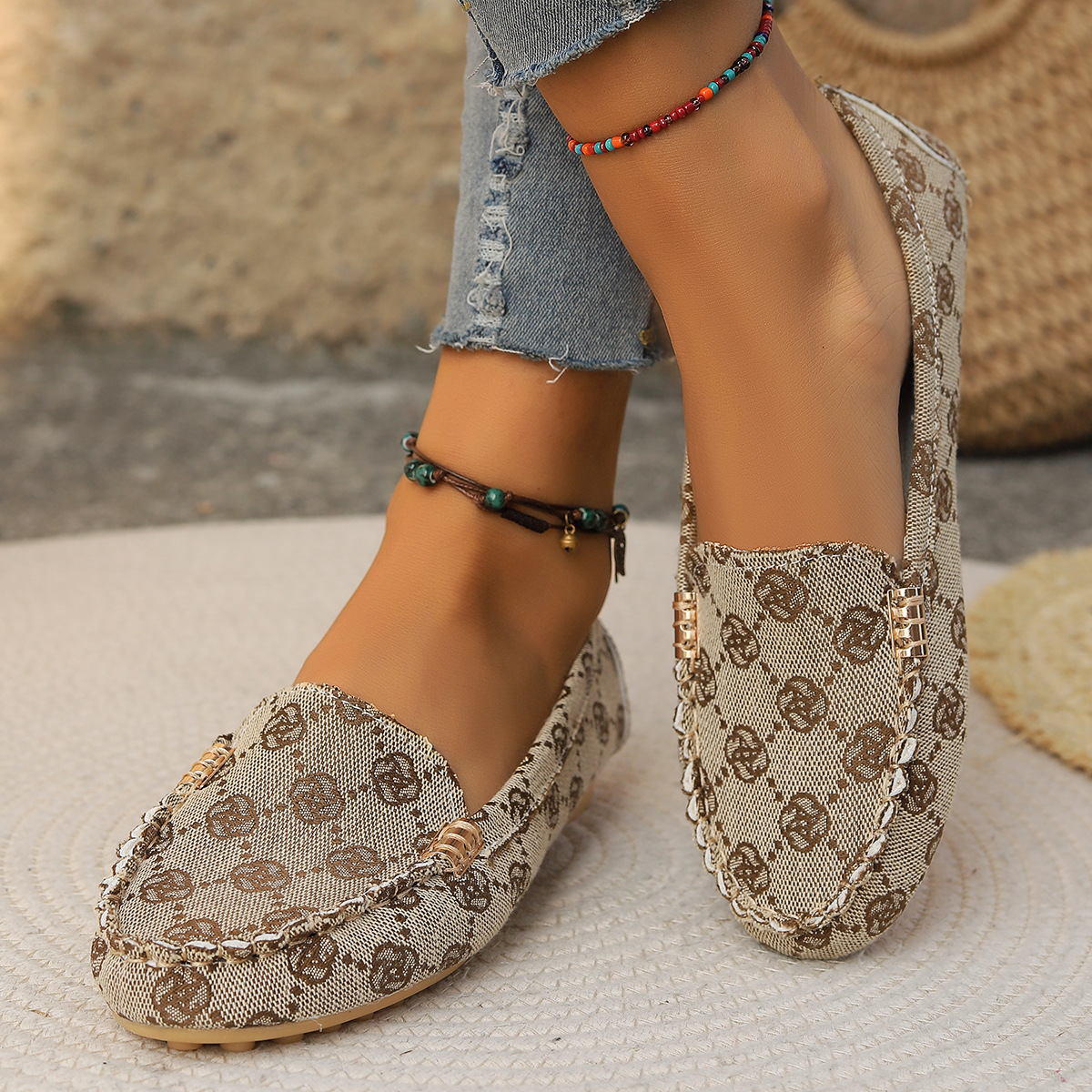 Mocasín Femenino Estampado Dublin