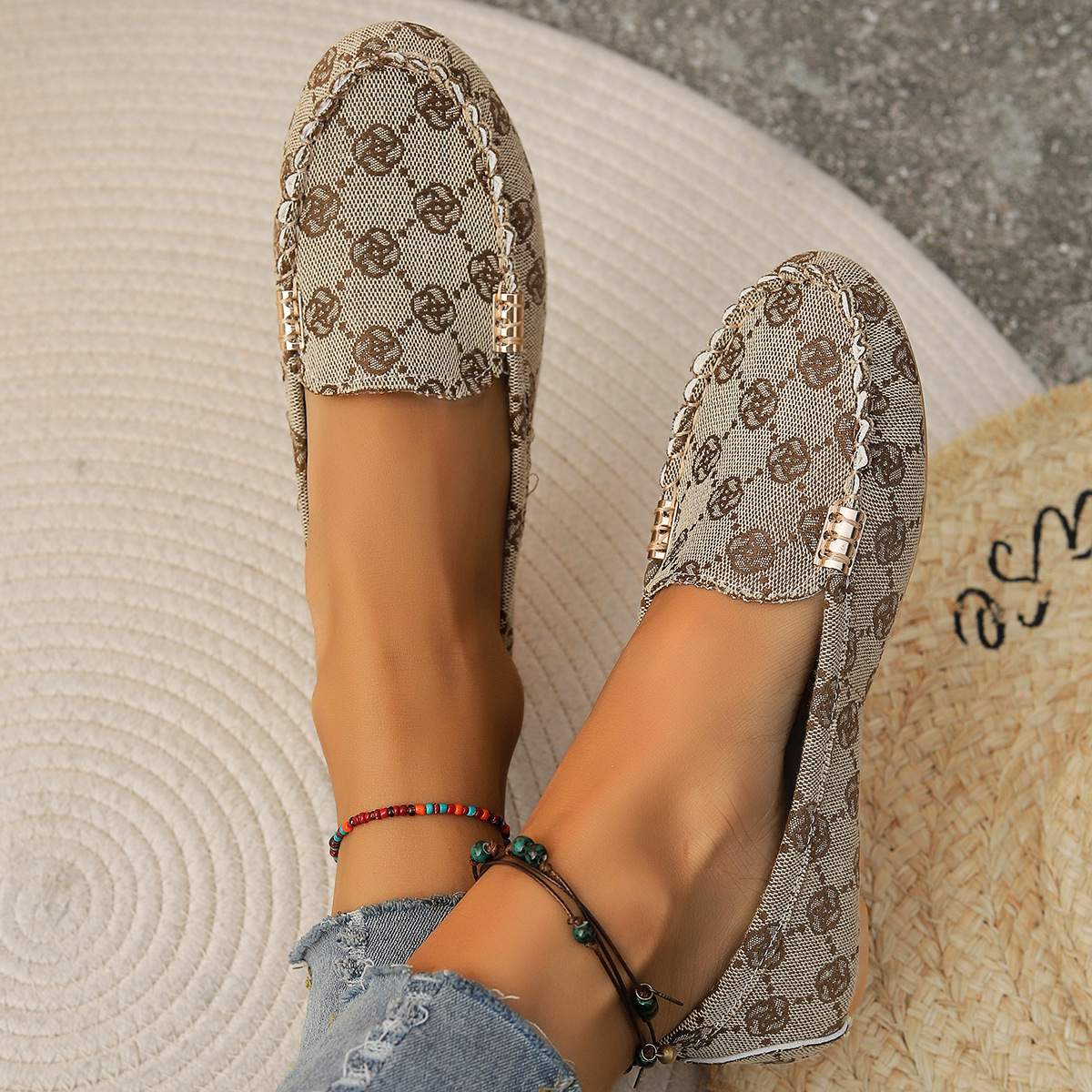 Mocasín Femenino Estampado Dublin
