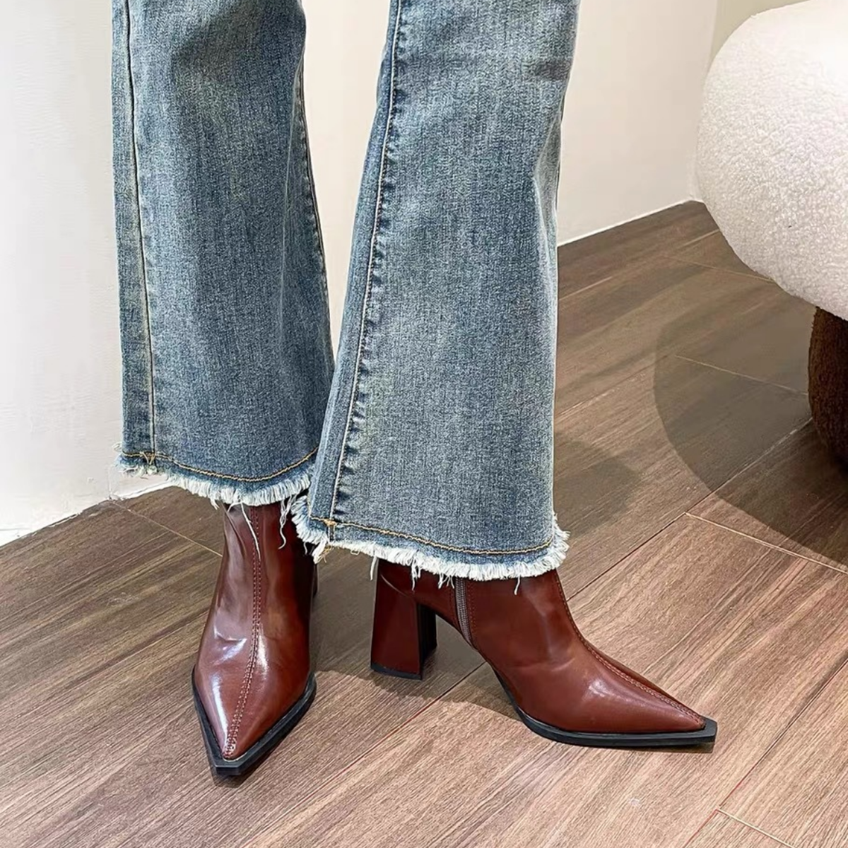 Bota Media de Piel New York