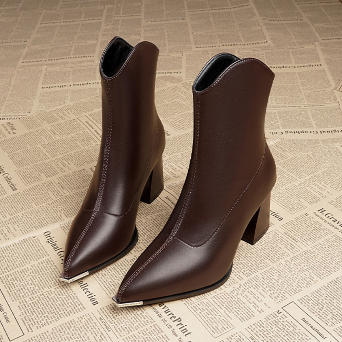 Bota Media Clásica de Piel Orleans
