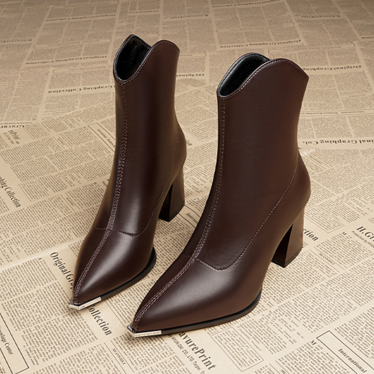 Bota Media Clásica de Piel Orleans