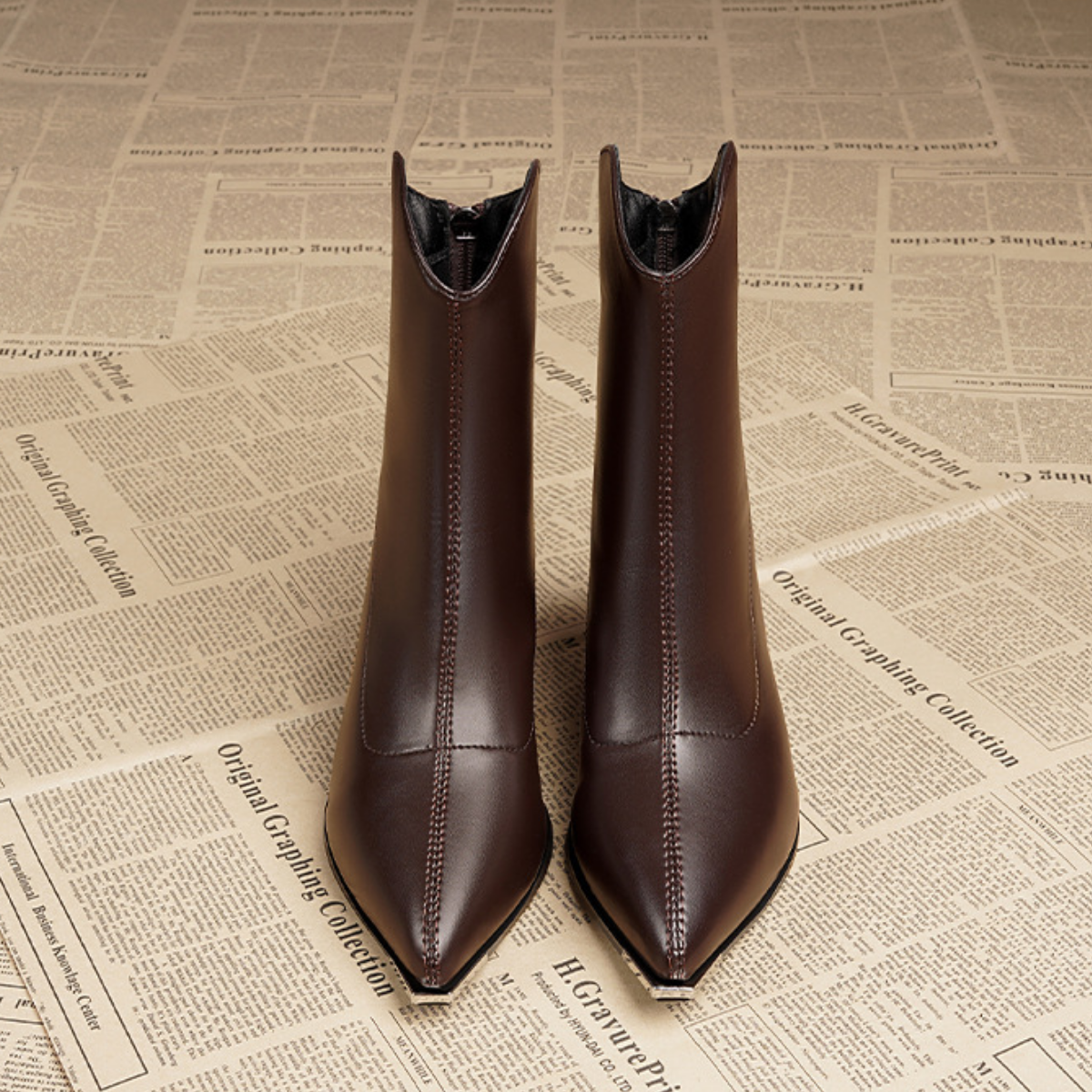 Bota Media Clásica de Piel Orleans