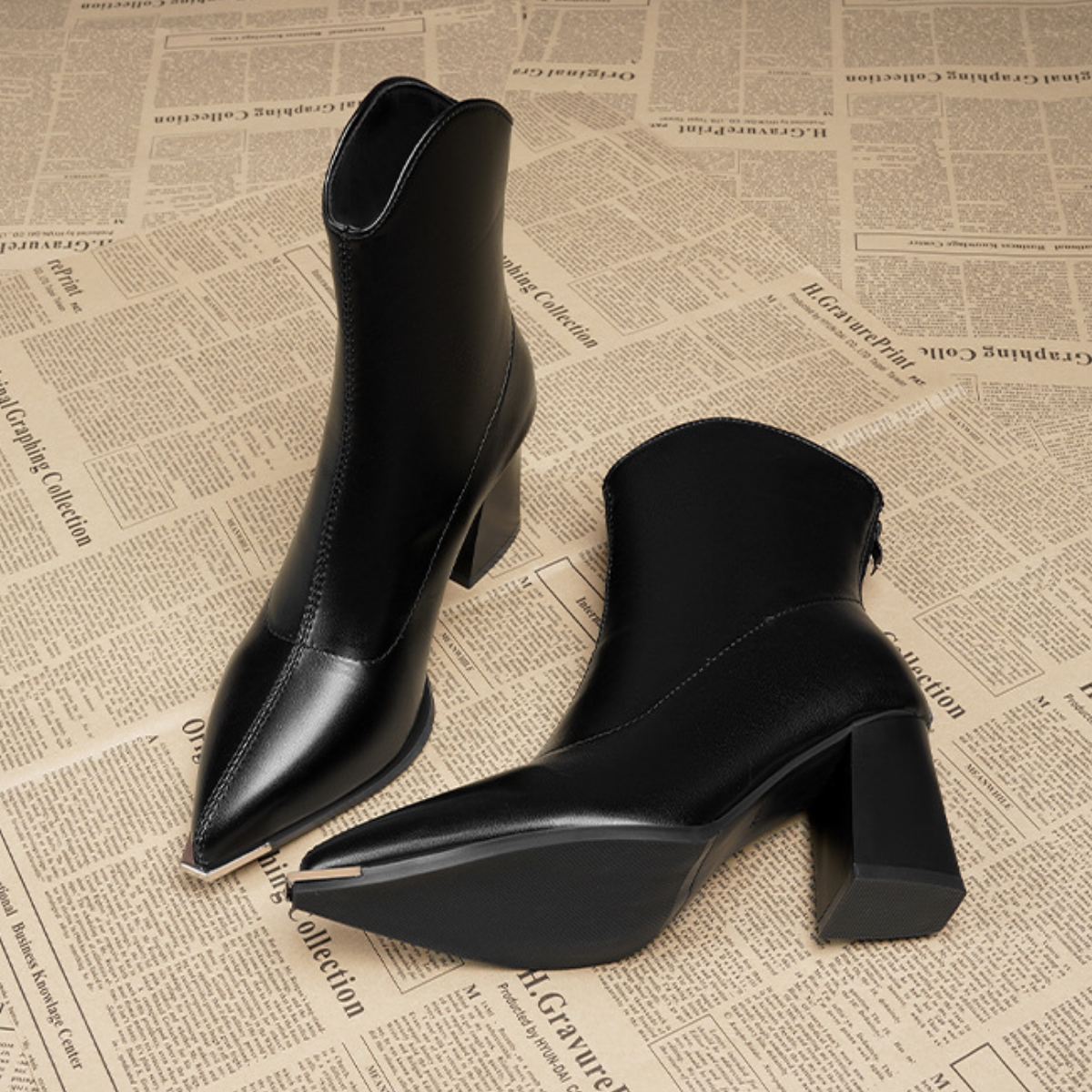Bota Media Clásica de Piel Orleans
