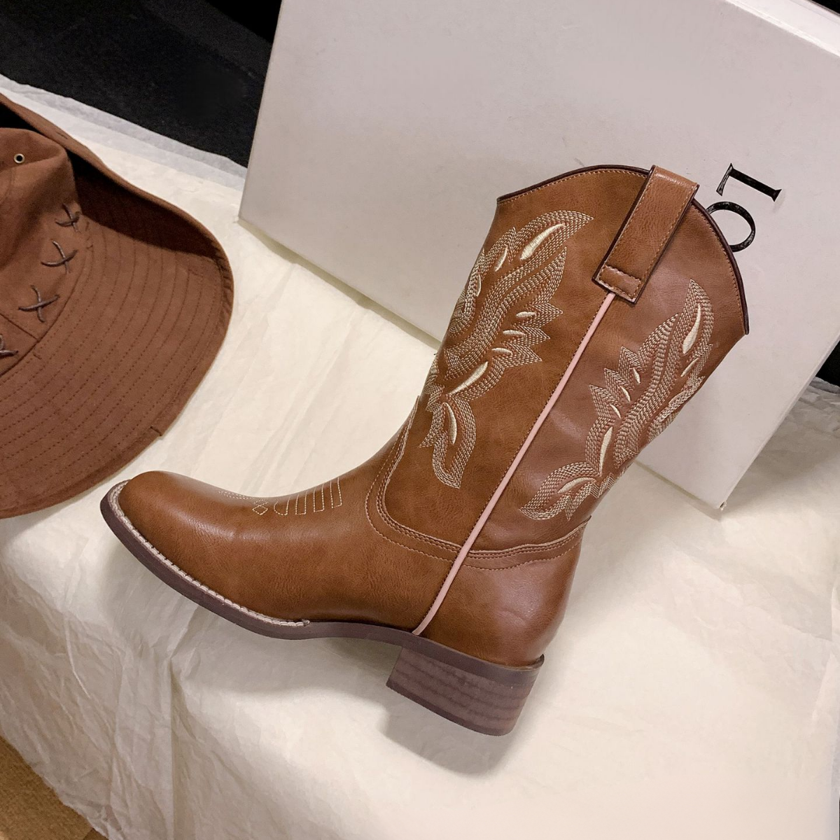 Bota Country Vaquera de Piel Texas