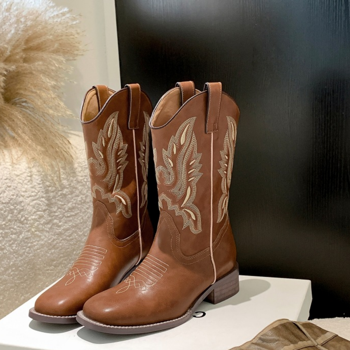 Bota Country Vaquera de Piel Texas