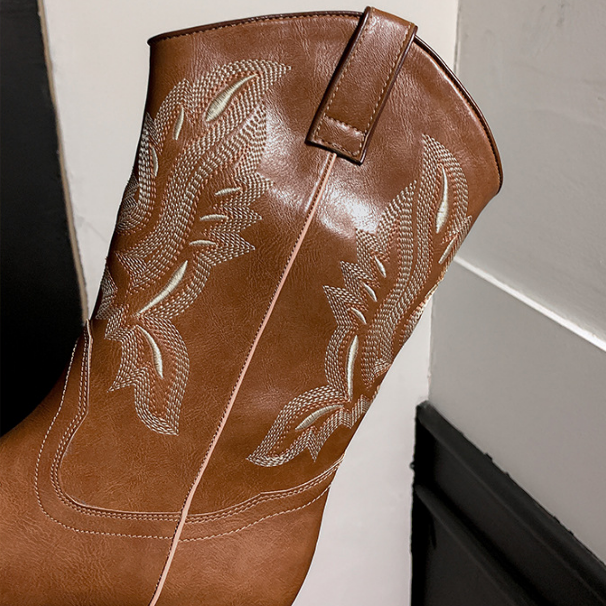 Bota Country Vaquera de Piel Texas