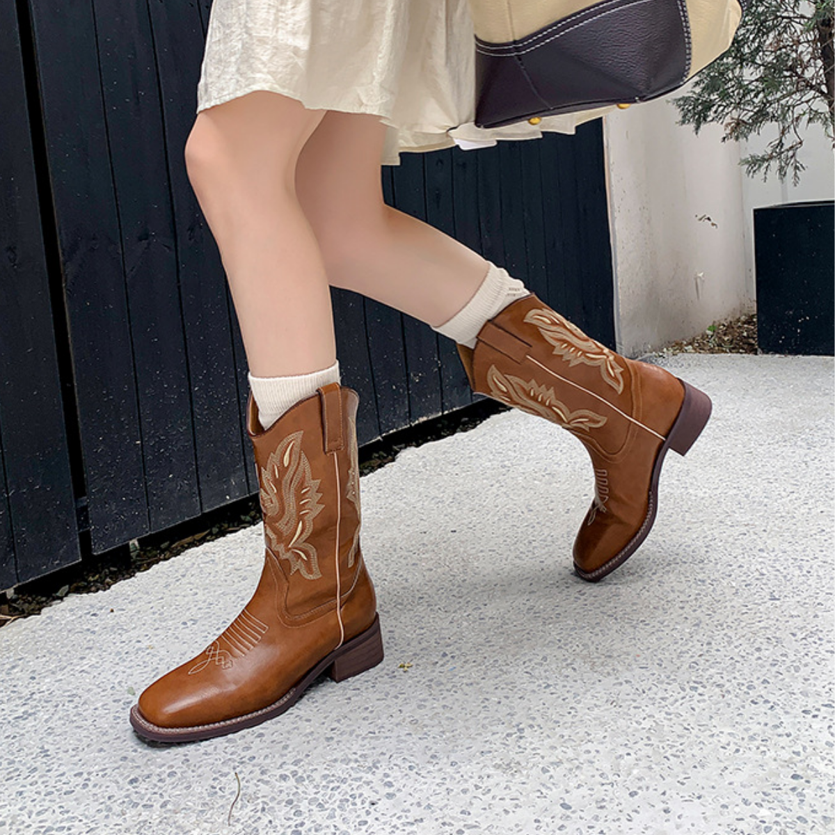 Bota Country Vaquera de Piel Texas