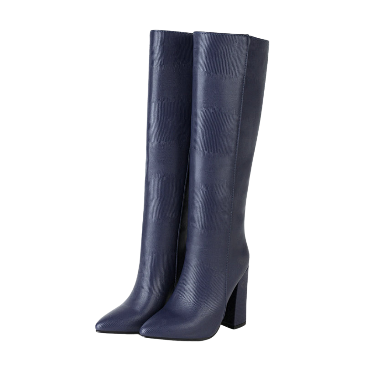 Bota Alta de Piel con Tacón Houston
