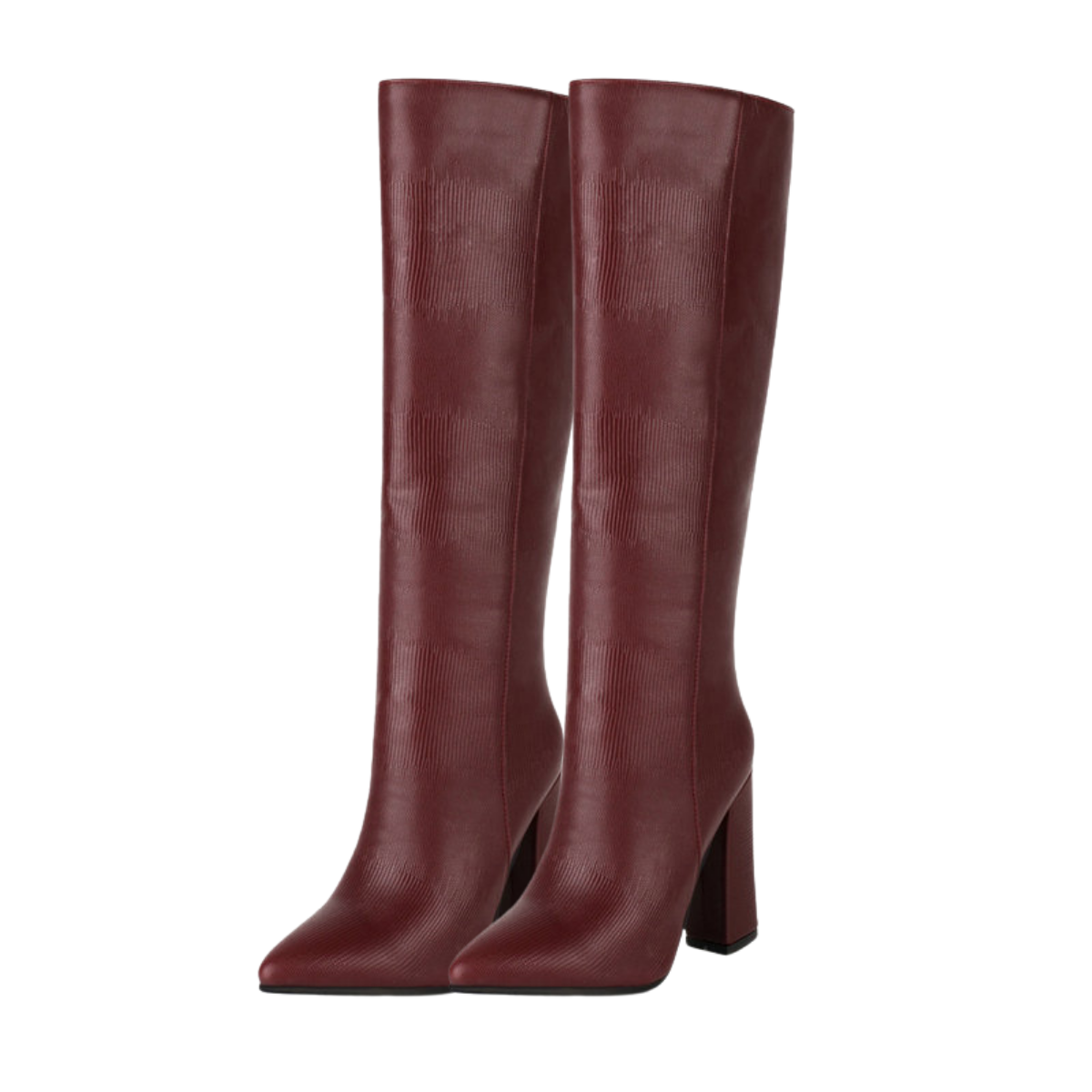 Bota Alta de Piel con Tacón Houston