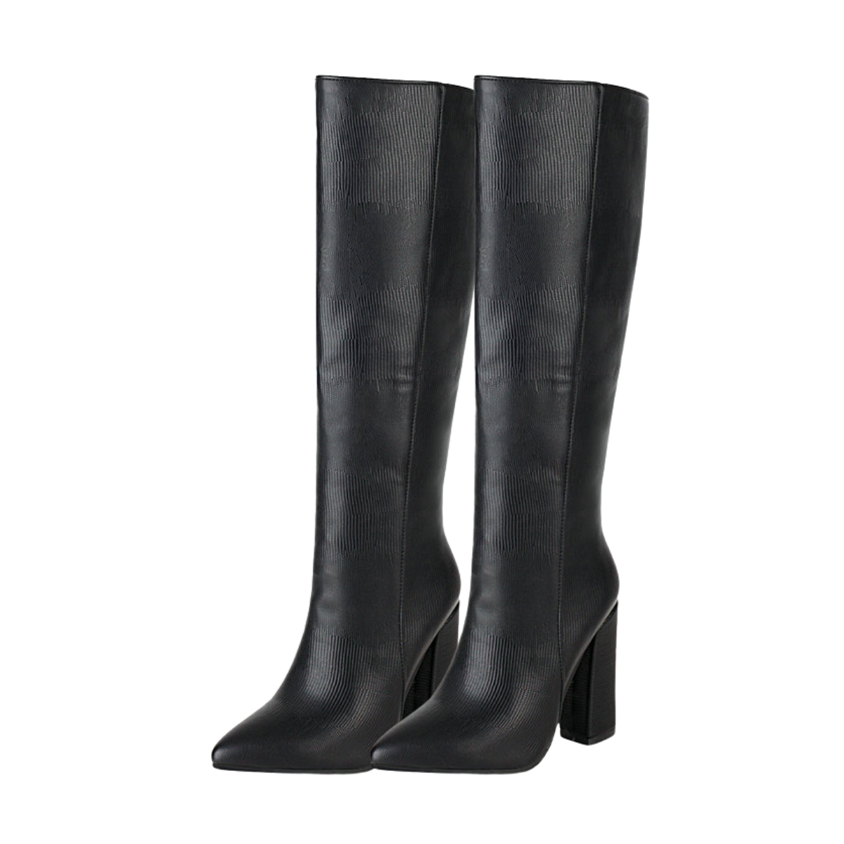 Bota Alta de Piel con Tacón Houston