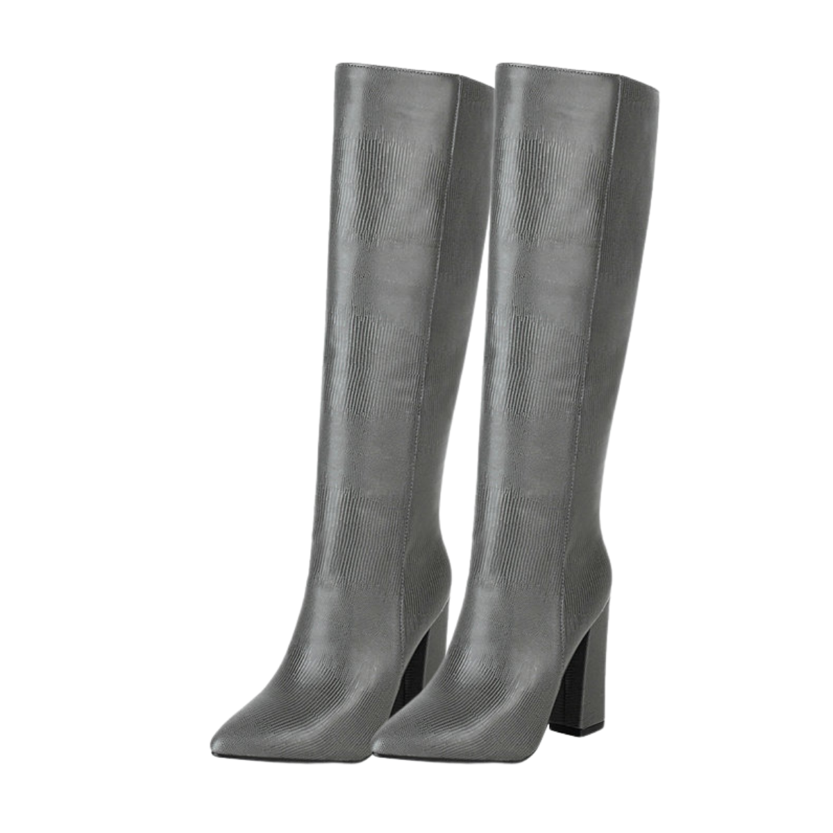 Bota Alta de Piel con Tacón Houston