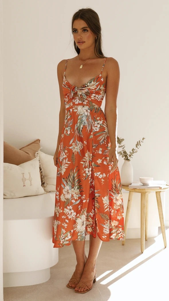 Vestido midi con estampado floral - Buenos Aires