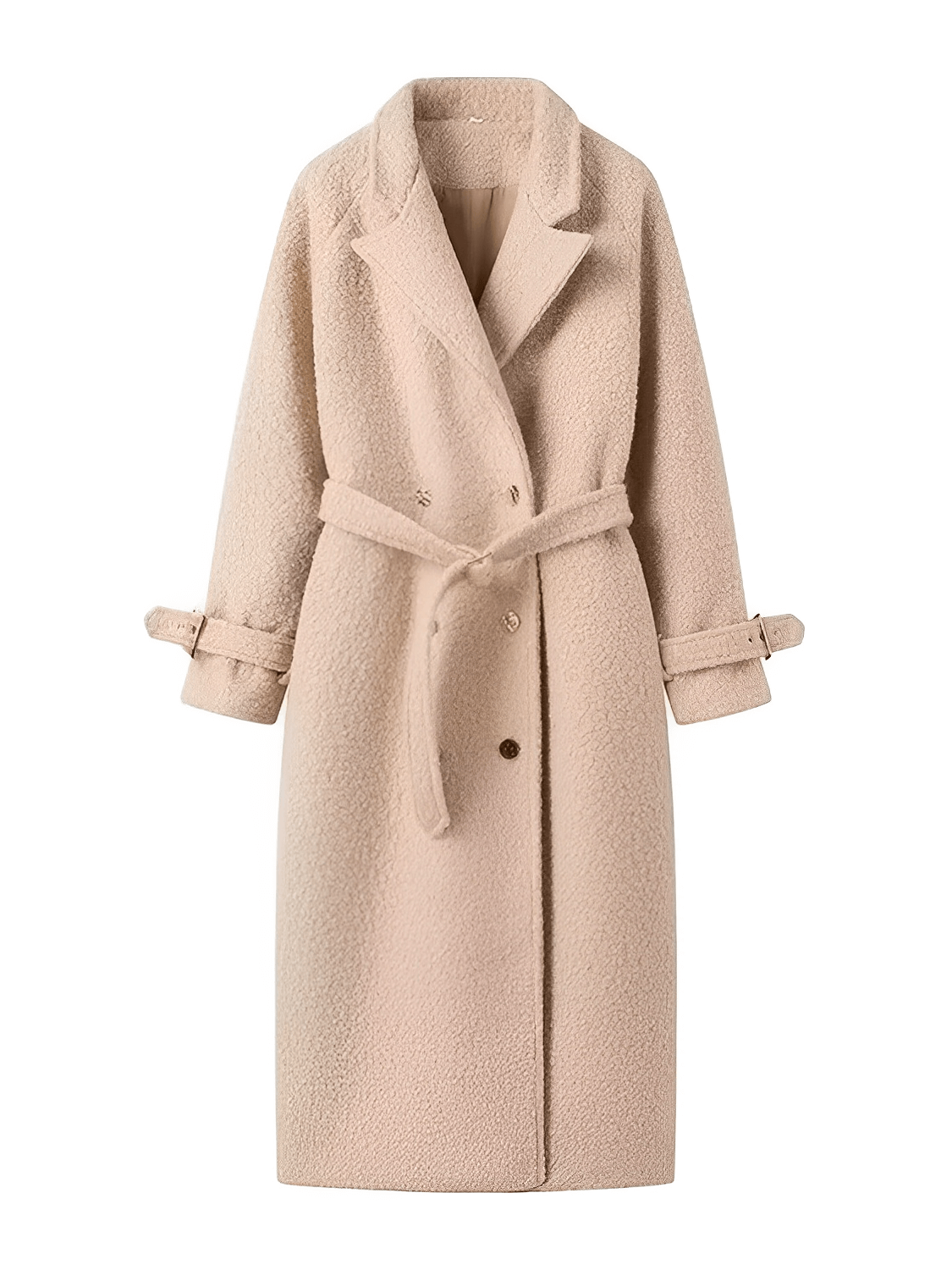 Filomena | Abrigo de lana de peluche con hebillas