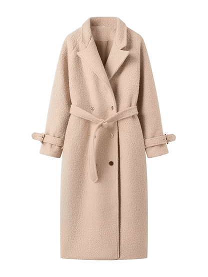 Filomena | Abrigo de lana de peluche con hebillas