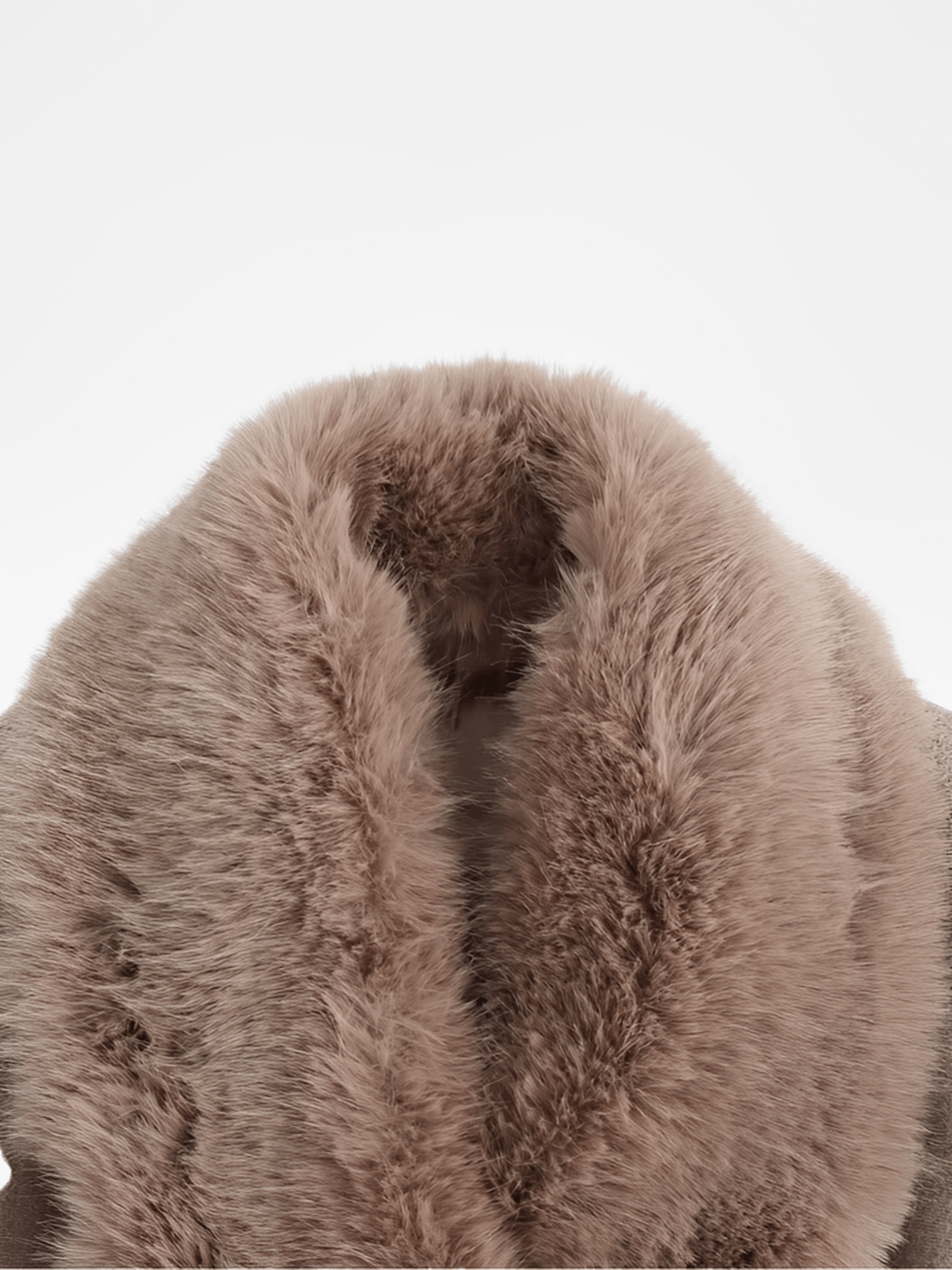 Quirina | Abrigo de lana con cuello de piel y cierre de botones