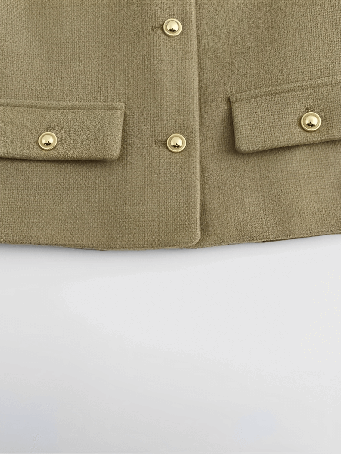 Desideria | Abrigo con Bolsos Decorativos y Botones