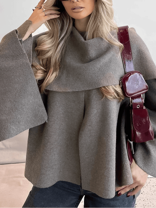 Bernarda | Abrigo Poncho Mujer Cuello Bufanda Elegante