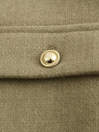 Desideria | Abrigo con Bolsos Decorativos y Botones