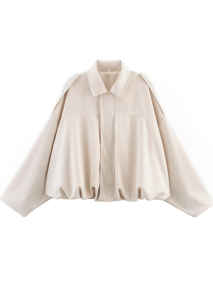 Herminia | Chaqueta Bomber Oversized Zíper Recortes