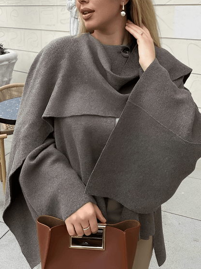 Bernarda | Abrigo Poncho Mujer Cuello Bufanda Elegante