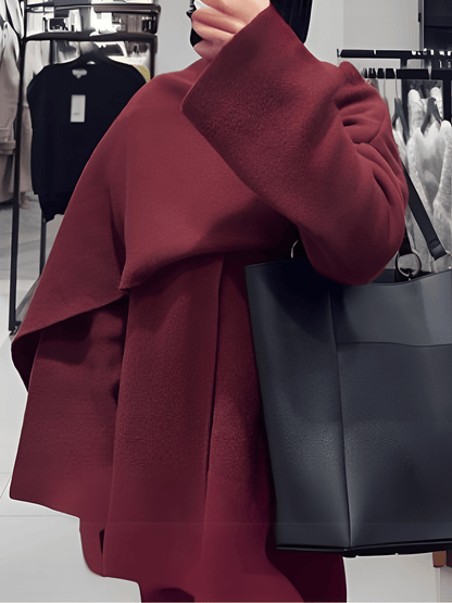 Bernarda | Abrigo Poncho Mujer Cuello Bufanda Elegante