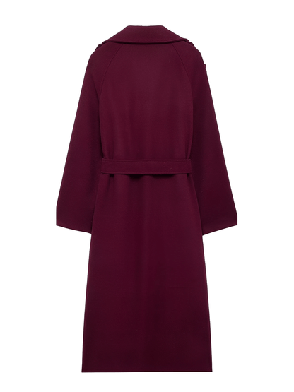 Leonarda | Sobretodo Largo de Lana Batida con Solapas Botones