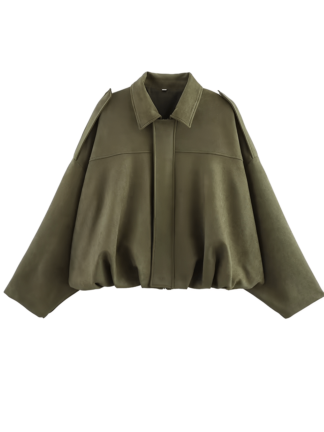 Herminia | Chaqueta Bomber Oversized Zíper Recortes