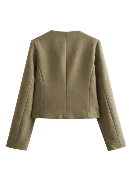 Desideria | Abrigo con Bolsos Decorativos y Botones