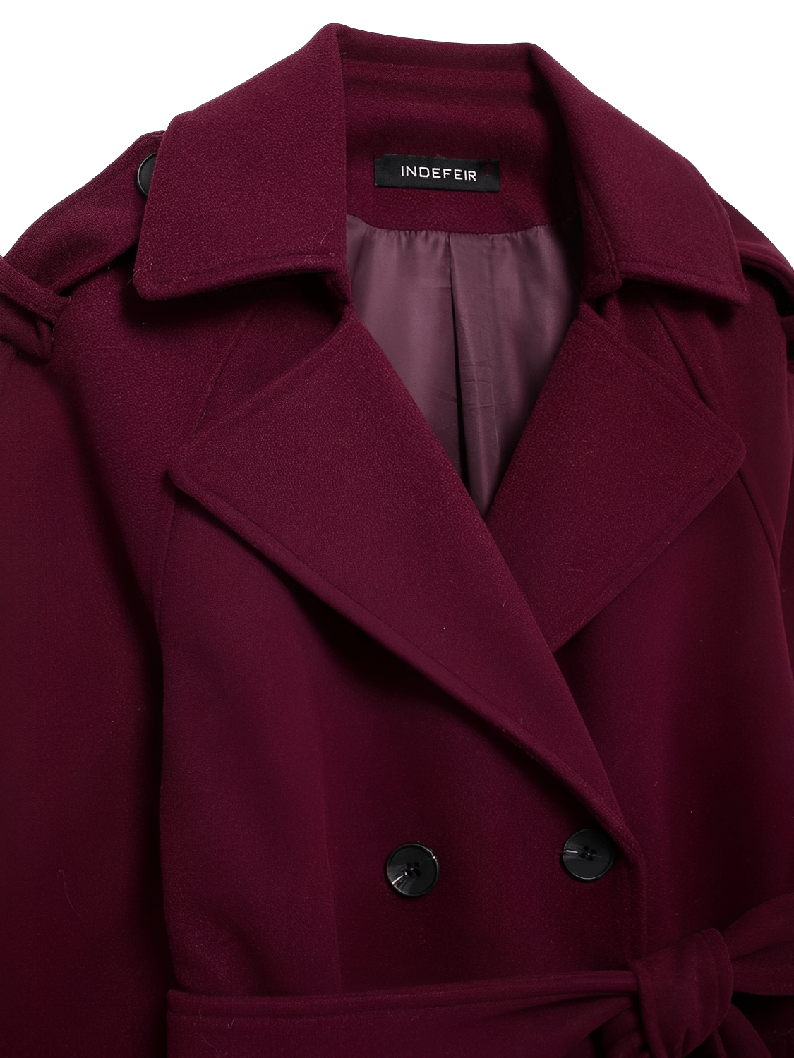 Leonarda | Sobretodo Largo de Lana Batida con Solapas Botones