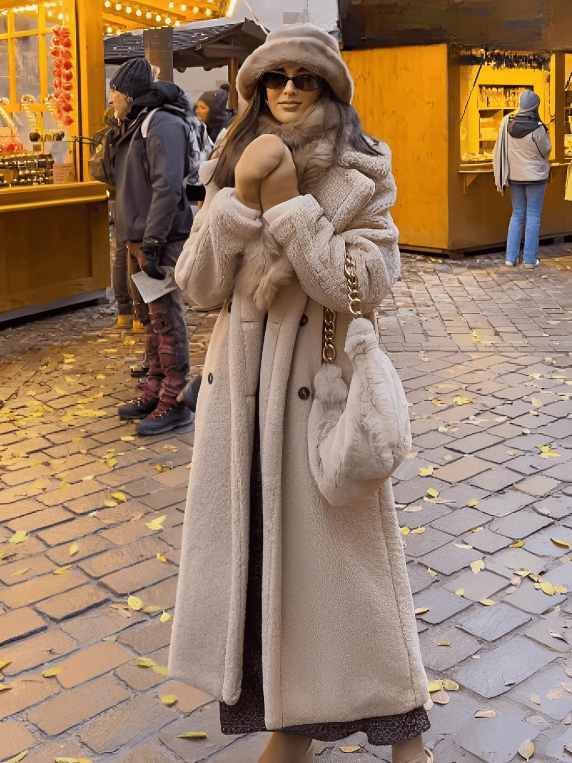 Filomena | Abrigo de lana de peluche con hebillas