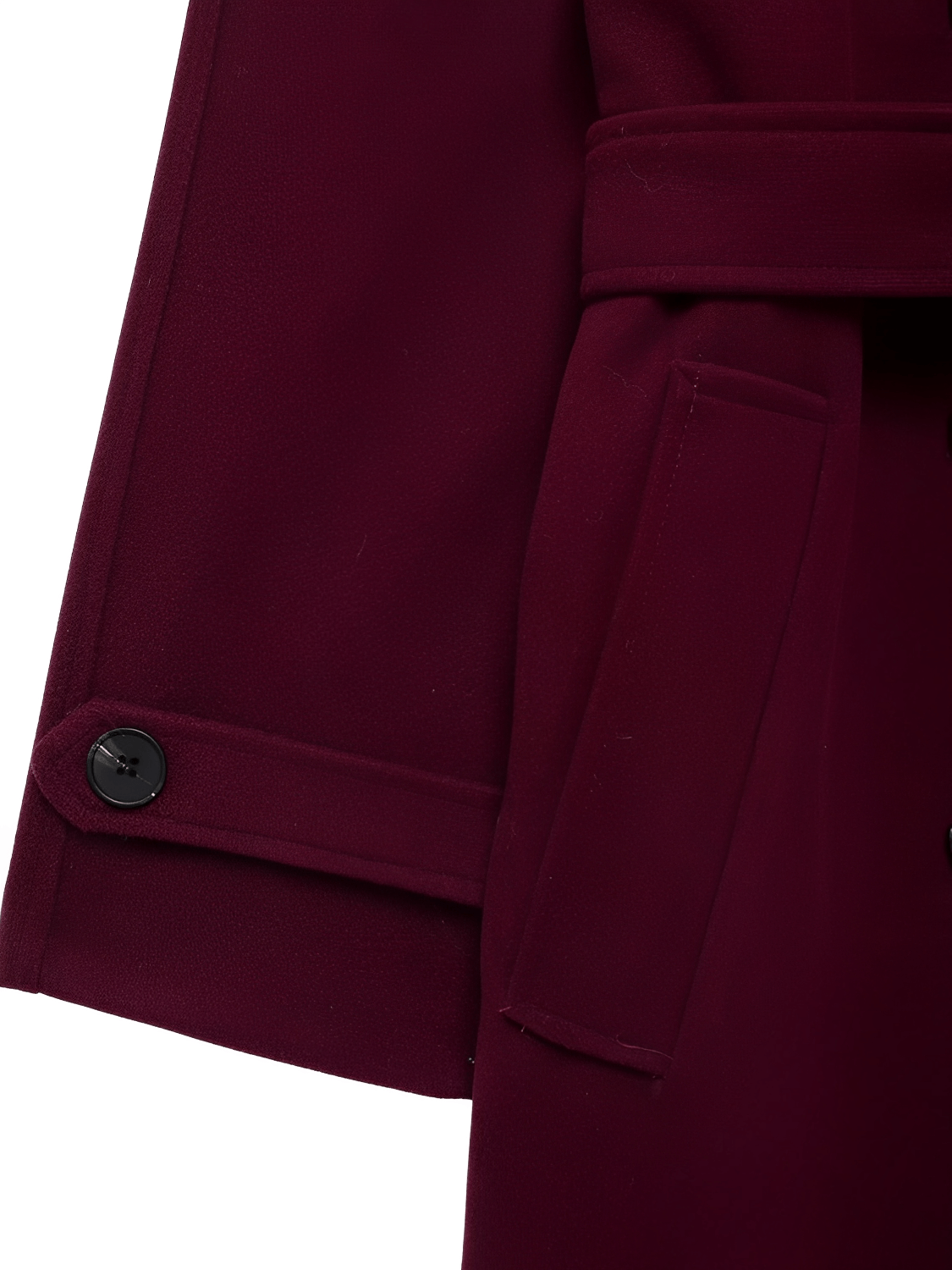 Leonarda | Sobretodo Largo de Lana Batida con Solapas Botones