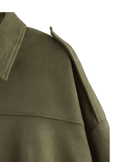 Herminia | Chaqueta Bomber Oversized Zíper Recortes