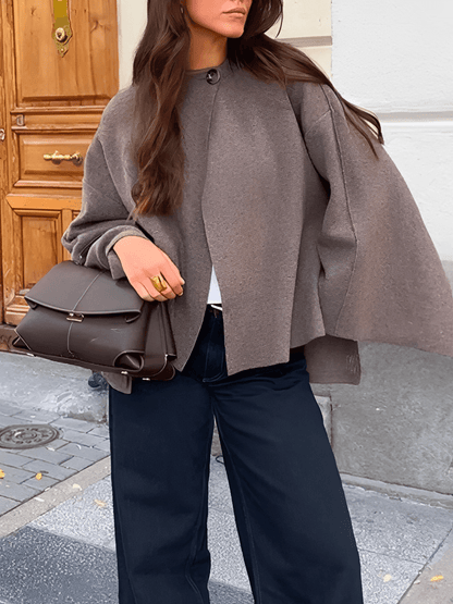 Bernarda | Abrigo Poncho Mujer Cuello Bufanda Elegante