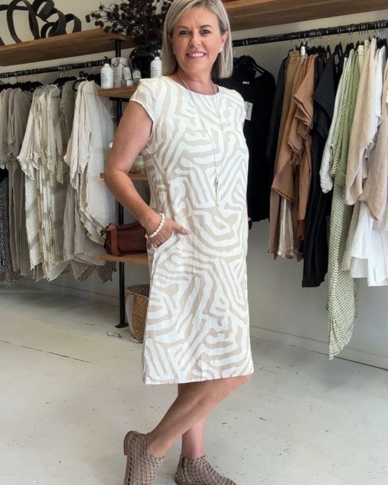 Sagraria™ | Vestido de verano con Cuello Redondo Estampado