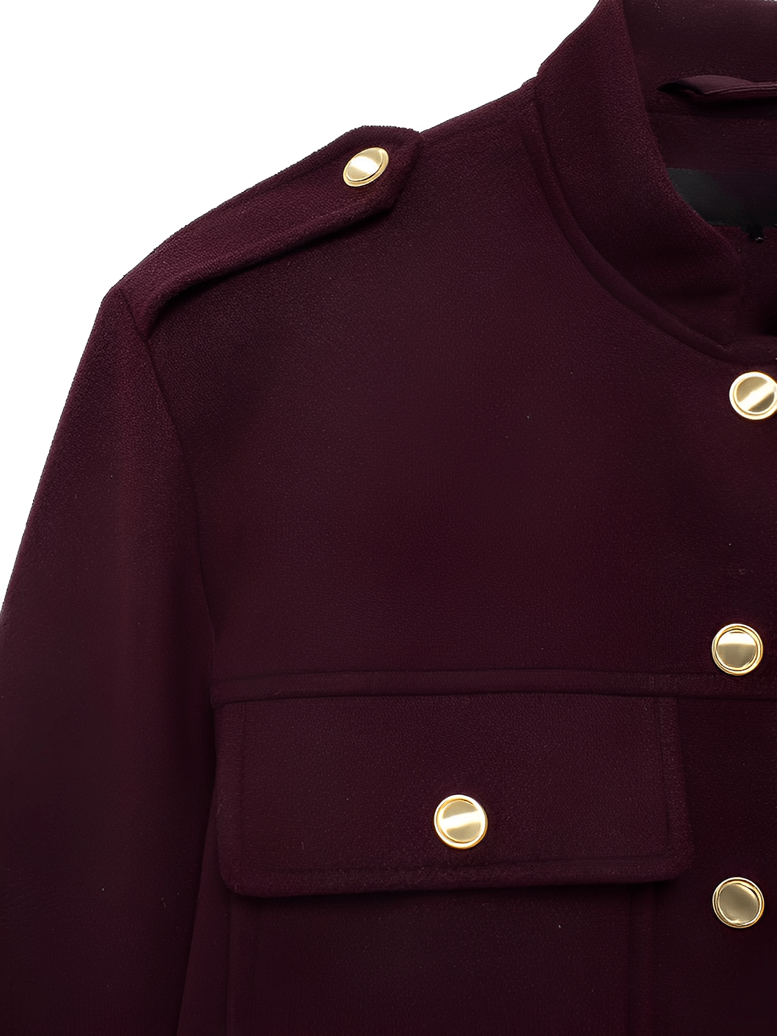 Amparo | Chaqueta Bomber Aveludada Botones Dorados Bolsos