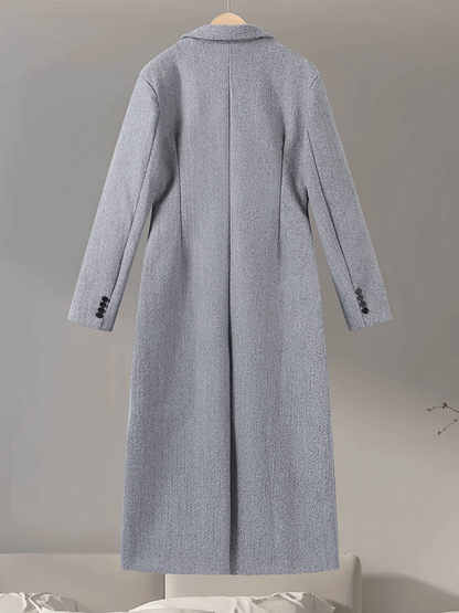 Gregoria | Sobretudo Largo Con Lana Batida Bolsos Decorativos