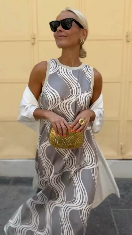 Cissa™ | Vestido largo con Chal Elegante