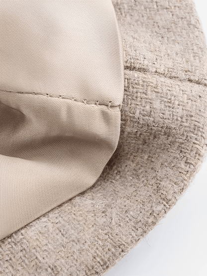 Quirina | Abrigo de lana con cuello de piel y cierre de botones