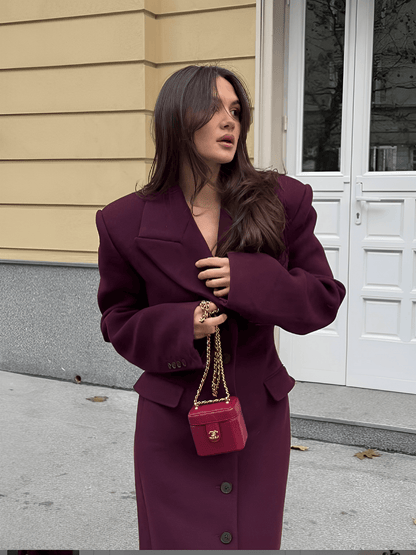 Gregoria | Sobretudo Largo Con Lana Batida Bolsos Decorativos