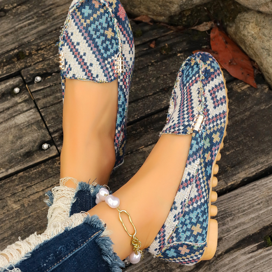 Mocasín Femenino Estampado Dublin